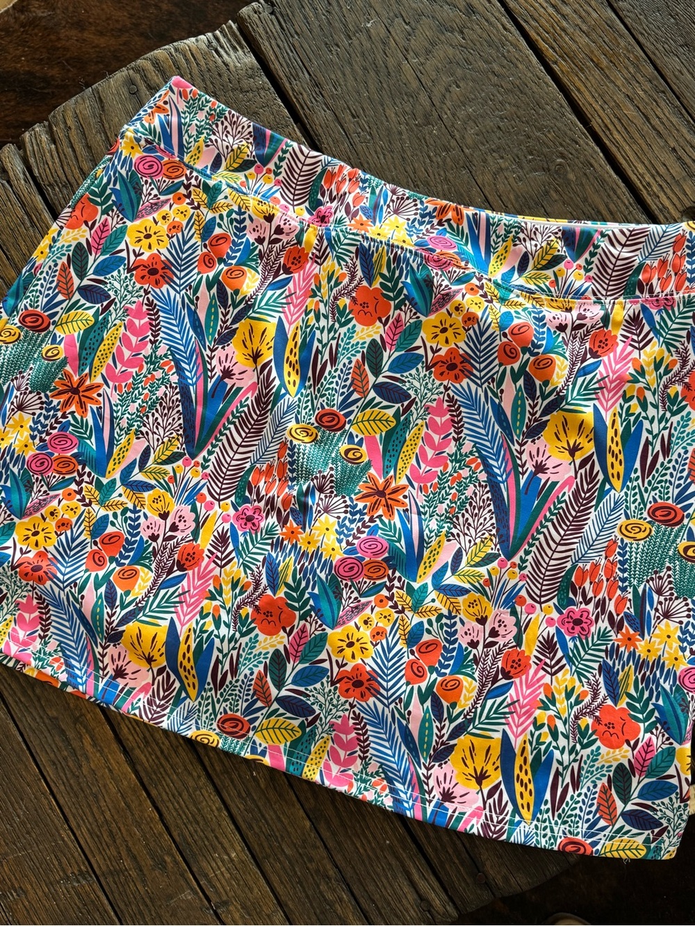 Ekouaer Vibrant Floral Print Skort / Skirt - Multicolor Women’s Size 2XL